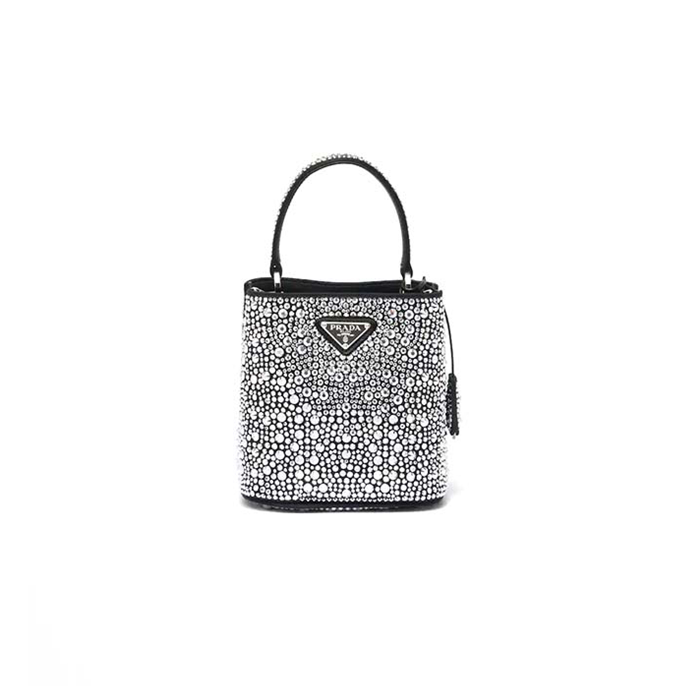 Pra*a panier satin bag with crystals 1ba373 (16*15*9.5cm)